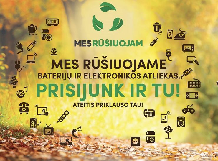 Jau tryliktus metus iš eilės startuoja aplinkosaugos projektas „Mes rūšiuojam“