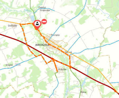 Dėl tilto per Dubysą uždarymo keičiamas maršrutas Raseiniai – Ariogala – Raseiniai