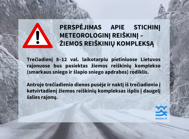 Sinoptikai įspėja – laukia stichinis meteorologinis reiškinys