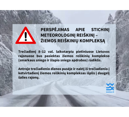 Sinoptikai įspėja – laukia stichinis meteorologinis reiškinys