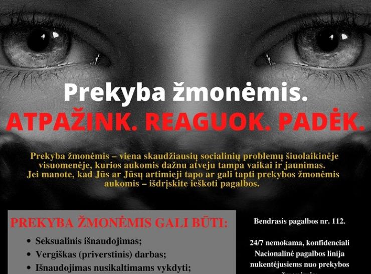 Spalio 18-oji - Europos Sąjungos kovos su prekyba žmonėmis diena