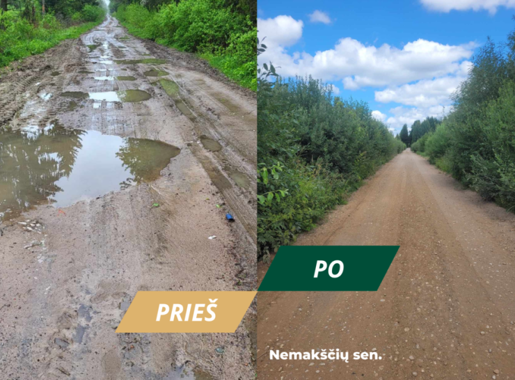 Šiemet žvyruotų kelių atnaujinimui ir priežiūrai – ypatingas Savivaldybės dėmesys