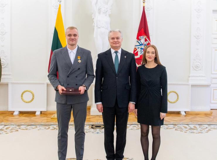 Lietuvos Didžiojo Kunigaikščio Gedimino ordino Karininko kryžius įteiktas Evaldui Džiaugiui