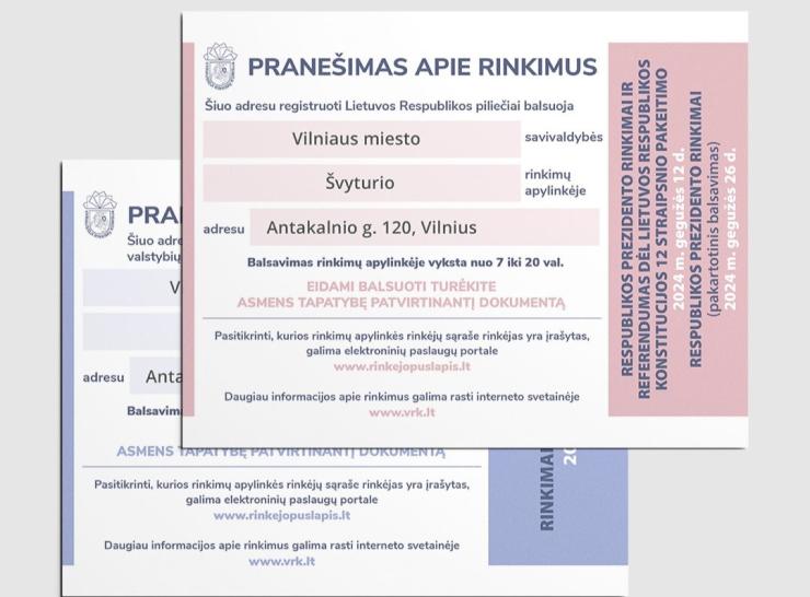 Rinkėjų pašto dėžutėse – pranešimai apie dvejus rinkimus