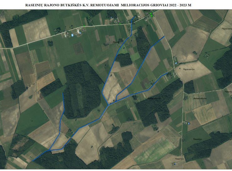 Raseinių rajono Butkiškės k.v. melioracijos griovių remontas