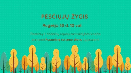 Kviečiame Pasaulinę turizmo dieną paminėti žygiuojant