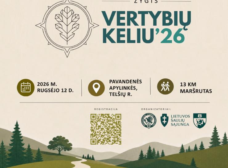 Kviečiame į žygį „Vertybių keliu ’26“