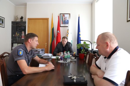 Aptarti aktualūs klausimai su naujuoju Raseinių rajono PK viršininku