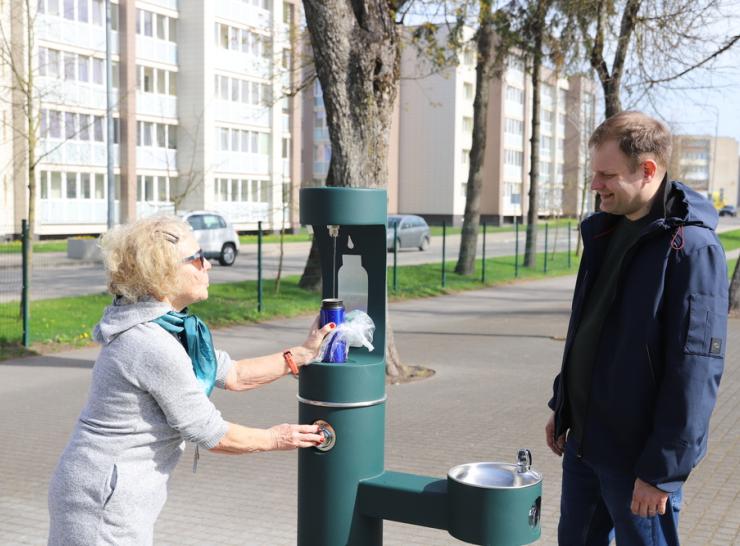 Gyventojų idėja virto realybe – Maironio parke atidaryta geriamojo vandens stotelė