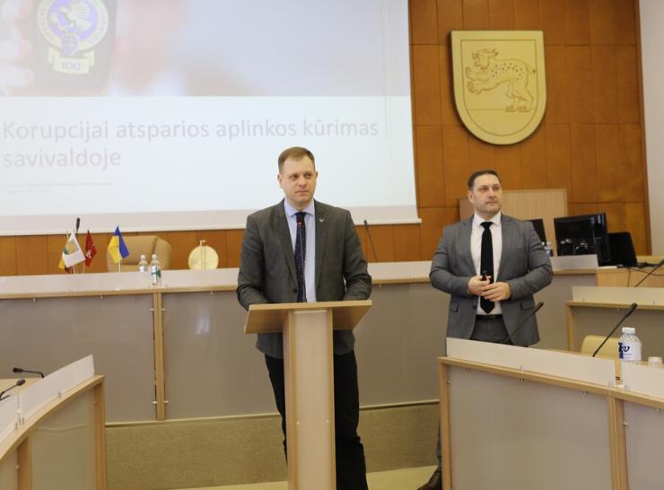 Savivaldybės atstovai dalyvavo renginyje apie korupcijos prevencijos priemonių įgyvendinimą