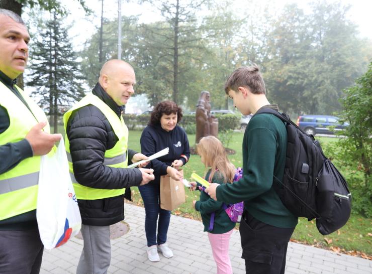 Europos judumo savaitės proga organizuota saugaus eismo akcija