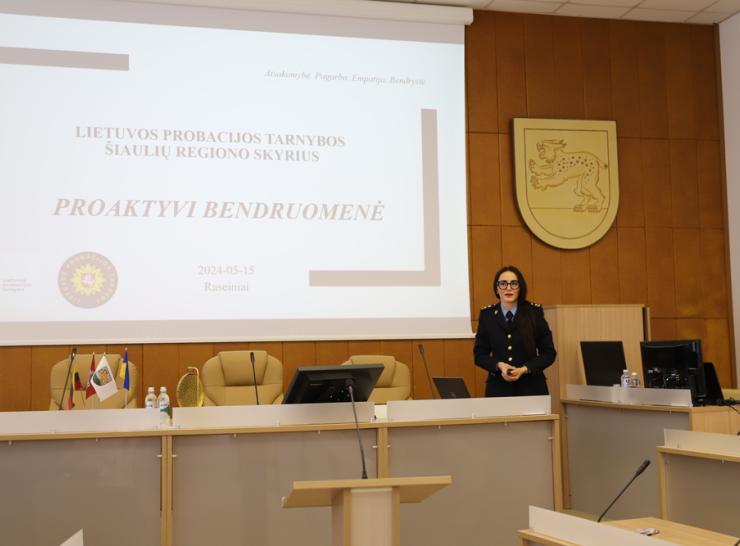 Savivaldybėje pristatyta probuojamų (nuteistų) asmenų situacija rajone