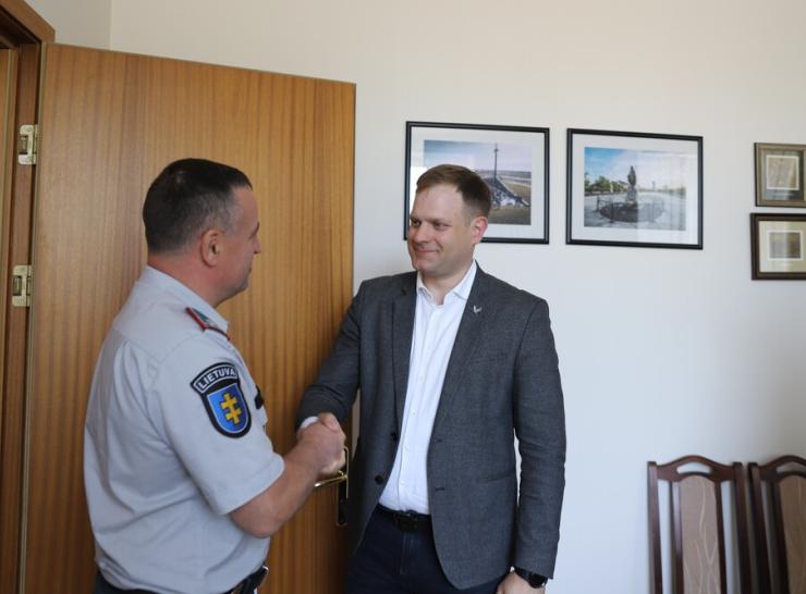 Raseiniuose lankėsi Policijos generalinis komisaras Renatas Požėla
