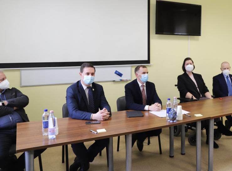 Raseiniuose su delegacija lankėsi LR Seimo Socialinių reikalų ir darbo komiteto pirmininkas Mindaugas Lingė