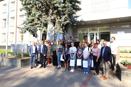 Gimnazistų iš Vokietijos vizitas Prezidento Jono Žemaičio gimnazijoje
