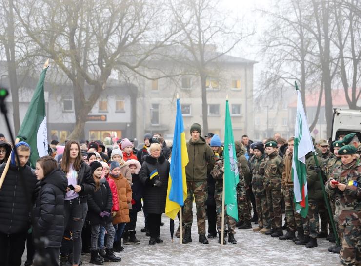 Raseinių miesto Žemaičio aikštėje išreikštas solidarumas Ukrainos tautai