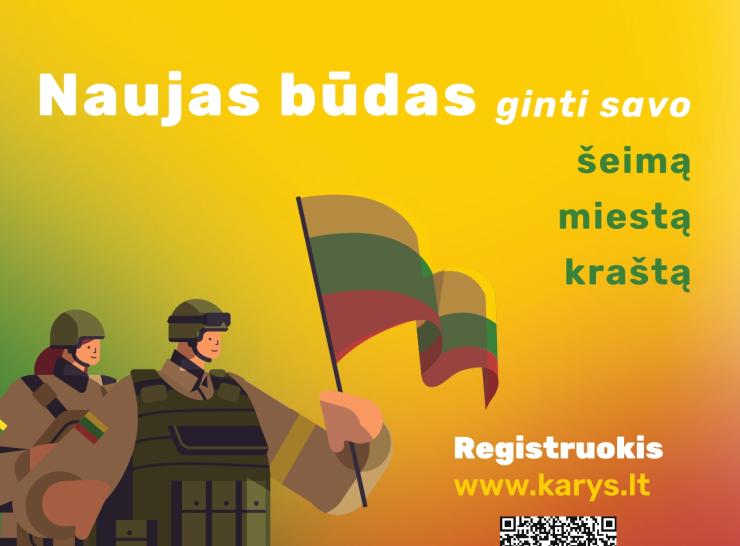 Lietuvos piliečiai kviečiami registruotis prie karo komendantūrų