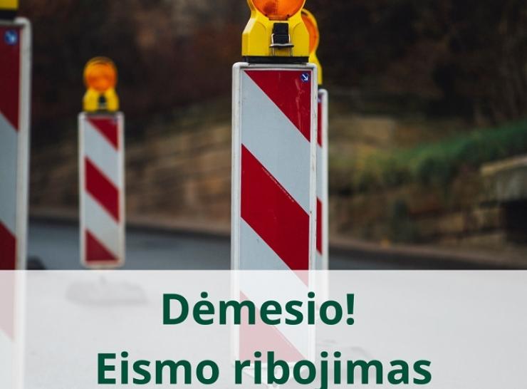 Vienoje Maironio g. eismo juostoje laikinai bus ribojamas eismas