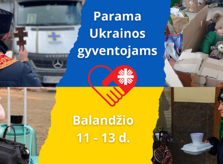 Caritas antrą kartą skelbia paramos rinkimo akciją Ukrainos žmonėms balandžio 11–13 dienomis