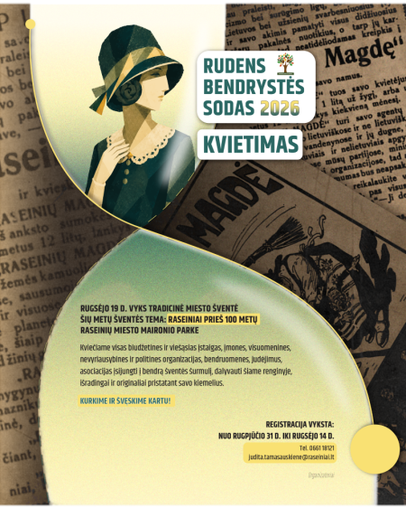 Kviečiame bendruomenes registruotis ir kurti šventės „Rudens bendrystės sodas 2026“ kiemelius