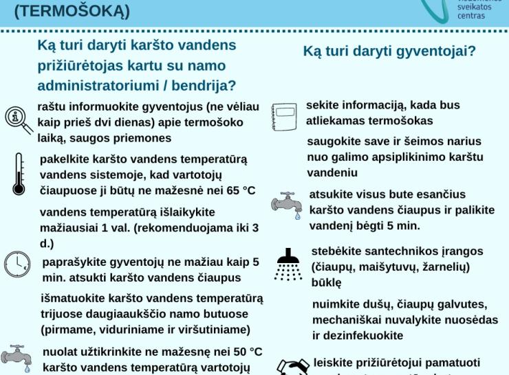 Gegužės 29 d. vyks legioneliozės prevencija