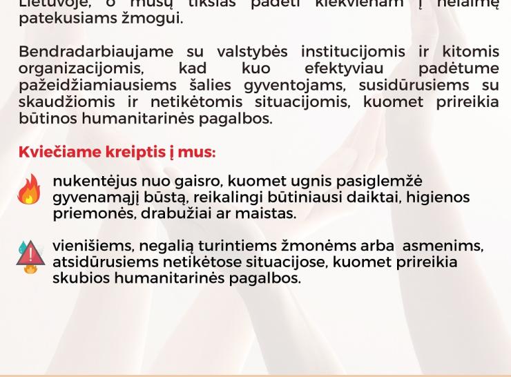 Lietuvos Raudonasis Kryžius gali Jums padėti!