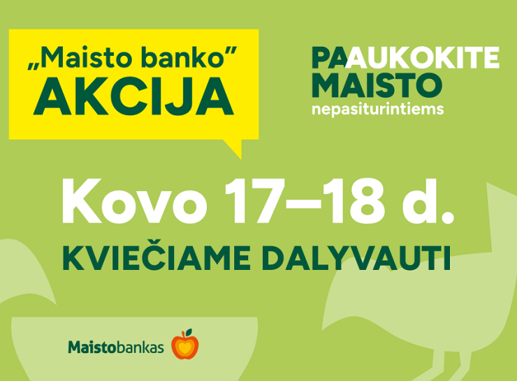 Jau šį penktadienį prasideda pavasarinė „Maisto banko“ akcija
