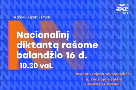 Kviečiame raseiniškius rašyti nacionalinį diktantą