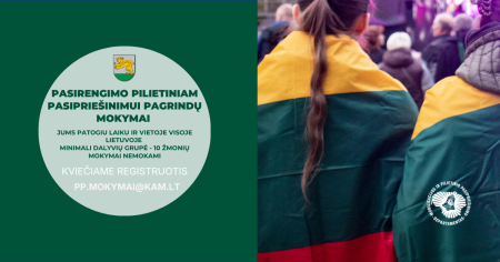 Kviečiame registruotis į nemokamus pasirengimo pilietiniam pasipriešinimui mokymus