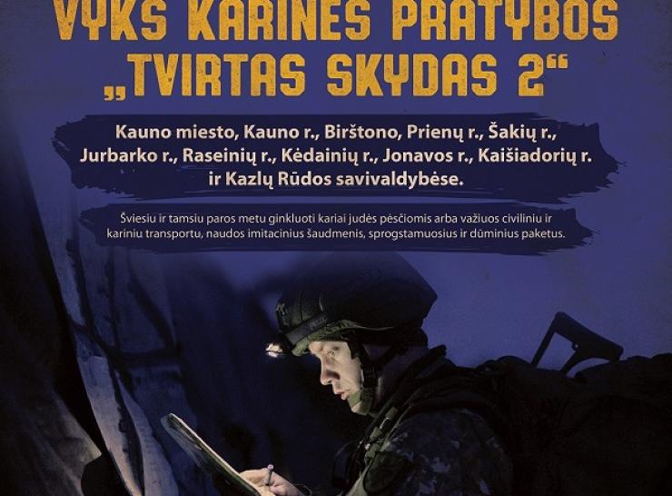Birželio 2-4 d. Raseinių rajone vyks Krašto apsaugos savanorių pajėgų pratybos „Tvirtas skydas 2“