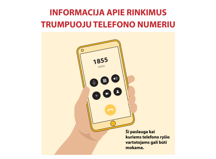 Svarbiausia informacija apie Seimo rinkimus – trumpuoju numeriu 1855