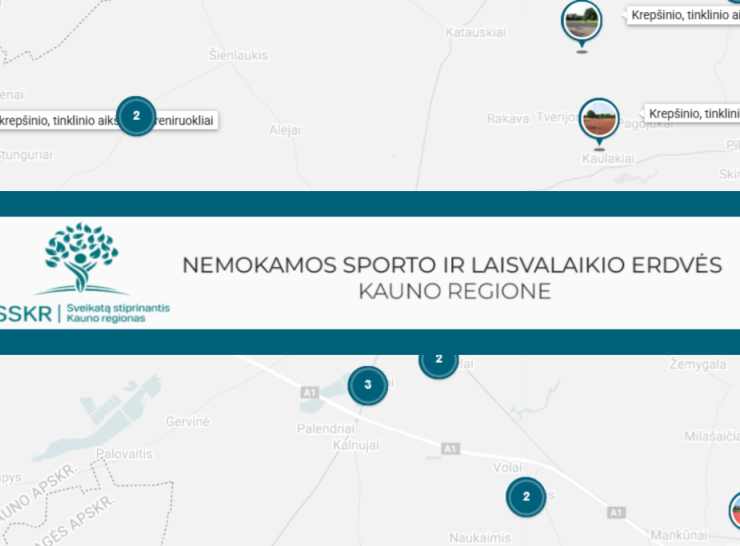 Kauno regiono gyventojams – nemokamų sporto ir laisvalaikio erdvių žemėlapis