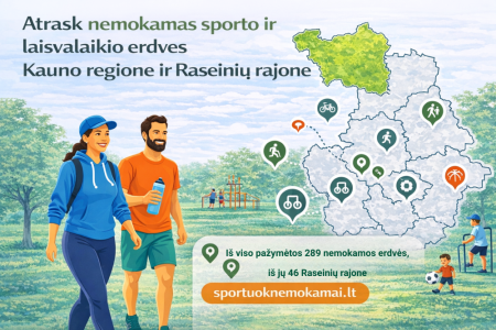 Kviečiame naudotis nemokamų sporto ir laisvalaikio erdvių žemėlapiu