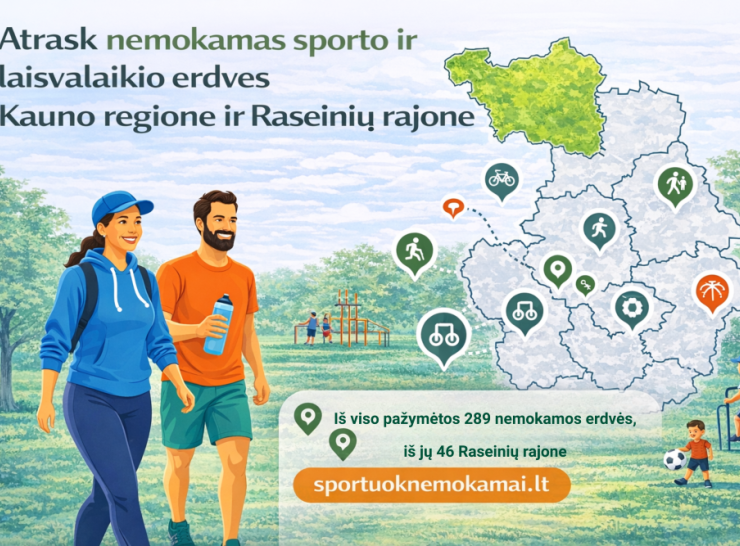 Kviečiame naudotis nemokamų sporto ir laisvalaikio erdvių žemėlapiu