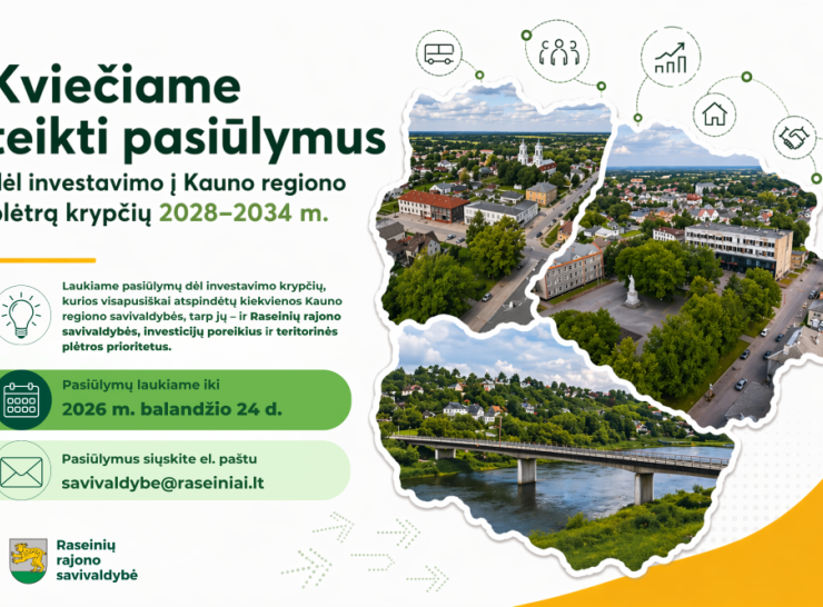 Kviečiame prisidėti prie Raseinių rajono investicinių poreikių formavimo Kauno regione