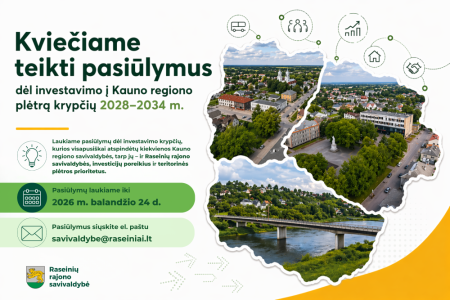 Kviečiame prisidėti prie Raseinių rajono investicinių poreikių formavimo Kauno regione