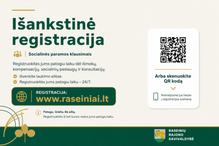 Gyventojai kviečiami iš anksto registruotis priėmimui pas Socialinės paramos skyriaus specialistus