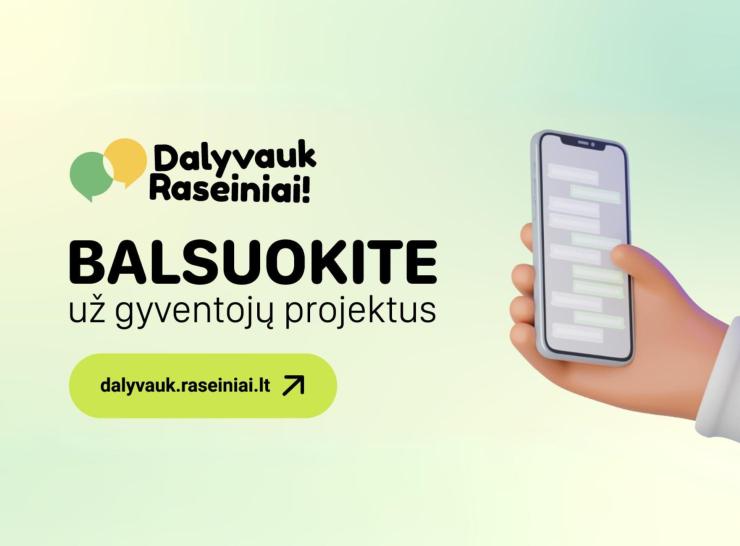 Raseinių rajono gyventojai kviečiami balsuoti už dalyvaujamojo biudžeto projektus