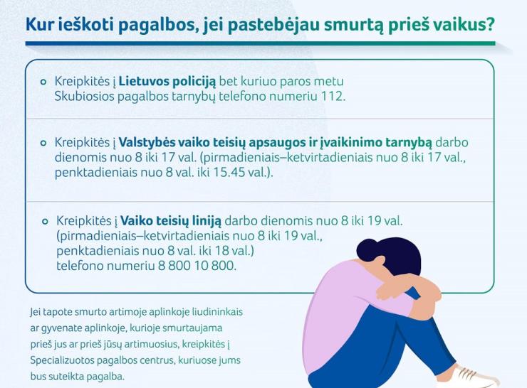 Visuomenė kviečiama nelikti abejinga: požymiai ir ką daryti pastebėjus smurtą prieš vaikus