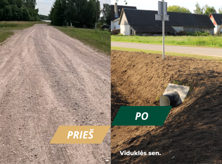 Kapitalinio remonto darbai Tvenkinio g., Gylių k. baigti greičiau nei planuota