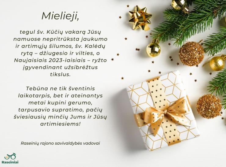 Savivaldybės vadovų sveikinimas švenčių proga