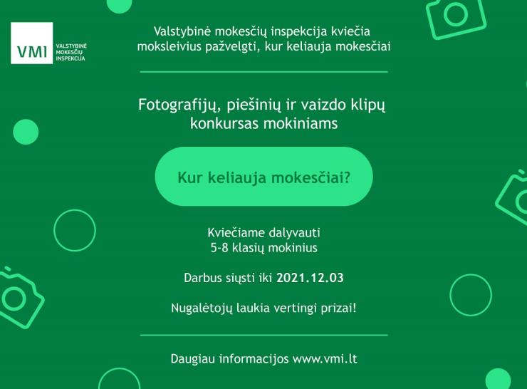 VMI kviečia moksleivius pažvelgti, kur keliauja mokesčiai 