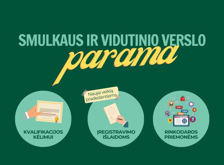 Kviečiame pasinaudoti smulkaus ir vidutinio verslo parama